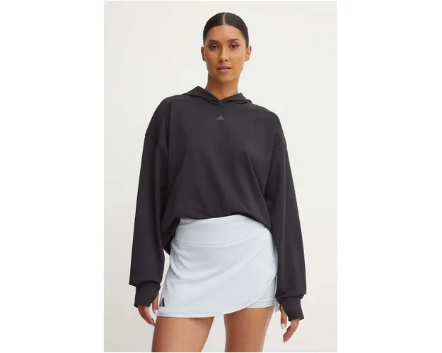 adidas Performance hanorac de antrenament Strength culoarea negru, cu gluga, neted, IV9219