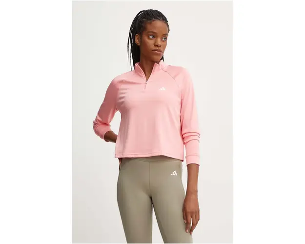 adidas Performance hanorac de antrenament Train Essentials culoarea roz, neted, IX1020