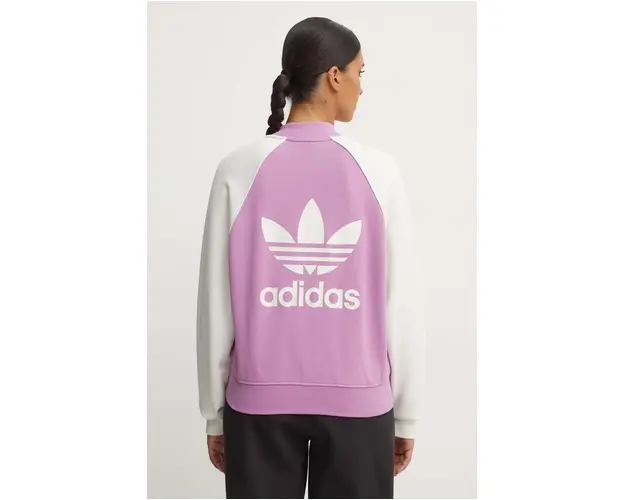 adidas Originals bluza femei, culoarea violet, modelator, IZ2833