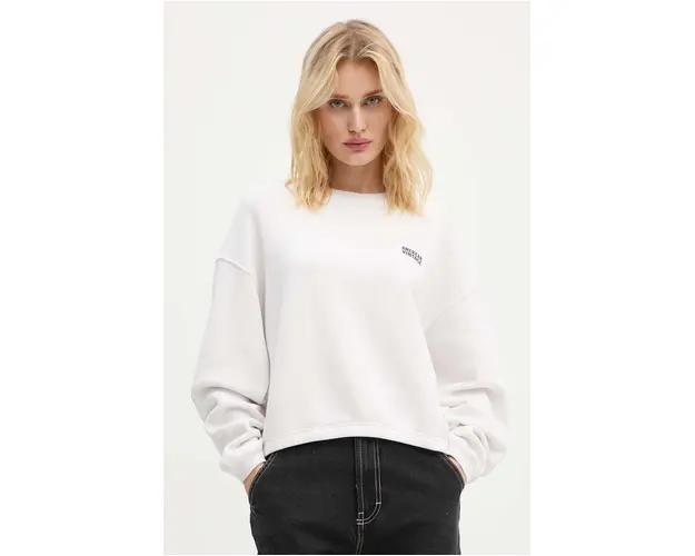 American Vintage bluza femei, culoarea alb, neted, IZU03AH24