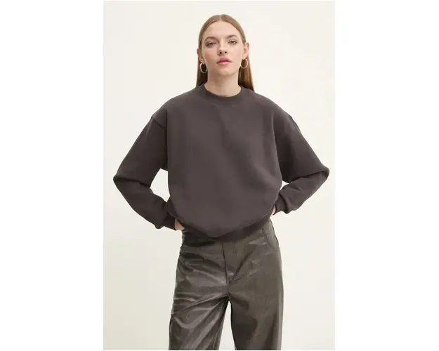 Superdry bluza femei, culoarea gri, neted, W2012054A-AWF