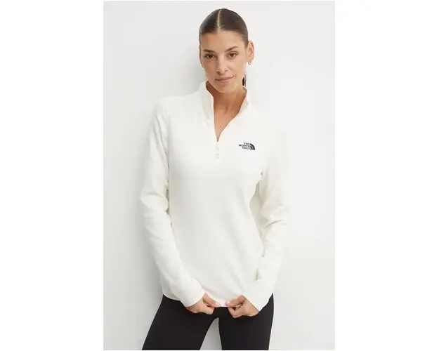 The North Face hanorac 100 Glacier culoarea bej, neted, NF0A855M4HP1