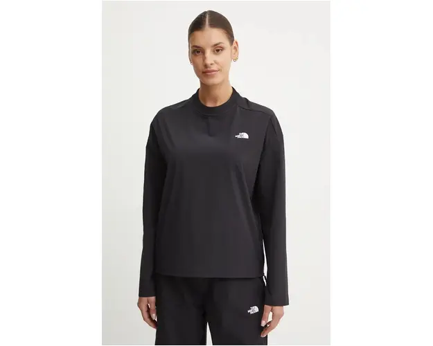 The North Face bluza Woven femei, culoarea negru, neted, NF0A89H2JK31