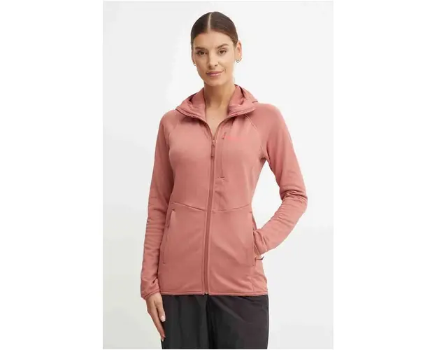 Jack Wolfskin hanorac Kolbenberg culoarea portocaliu, cu gluga, neted, 1711072