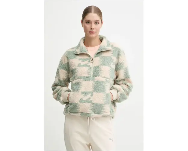 Billabong hanorac fleece Time Off culoarea bej, modelator, EBJPF00105