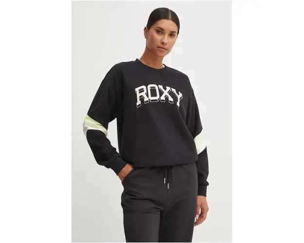 Roxy hanorac de bumbac Essential Energy femei, culoarea negru, modelator, ERJFT04861