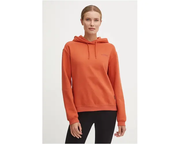 Napapijri bluza B-Blanche femei, culoarea portocaliu, cu gluga, neted, NP0A4HYPR1B1