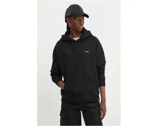 Dickies bluza CLANCY femei, culoarea negru, cu gluga, neted, DK0A4Z2W