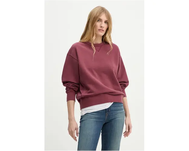 Levi's hanorac de bumbac femei, culoarea rosu, melanj, A8789
