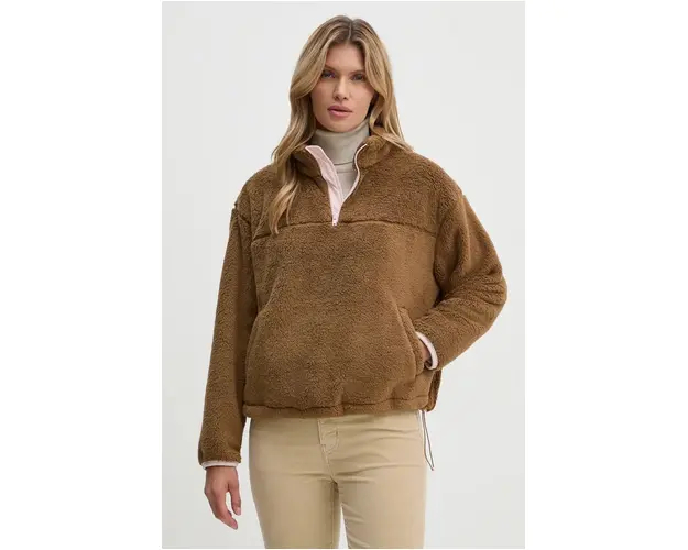 Levi's bluza femei, culoarea maro, neted, A9339