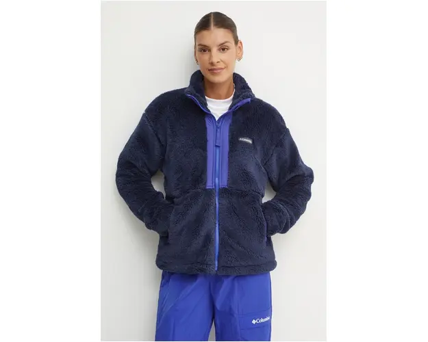 Columbia hanorac Boundless Discovery culoarea albastru marin, neted, 2085682