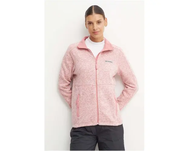 Columbia hanorac Sweather Weather culoarea roz, neted, 2085724