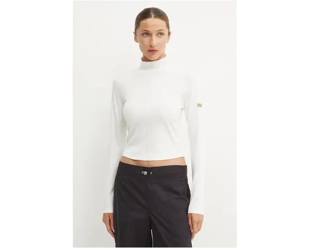 Columbia longsleeve Wallowa femei, culoarea alb, cu turtleneck, 2090931