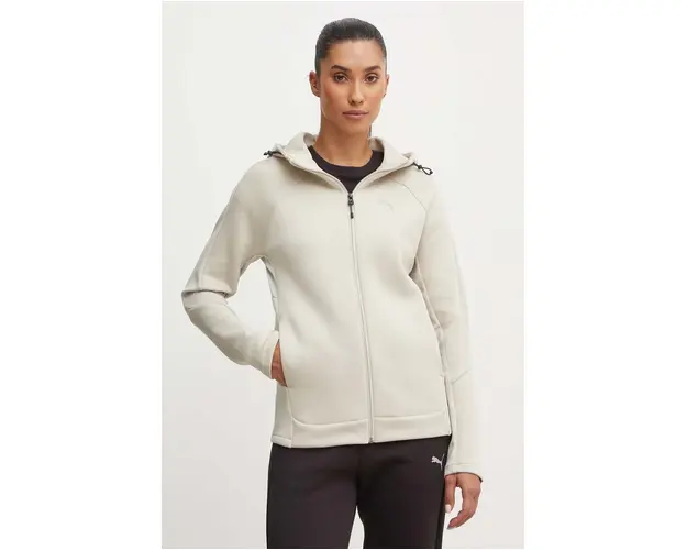 Puma bluza femei, cu gluga, neted, 681670