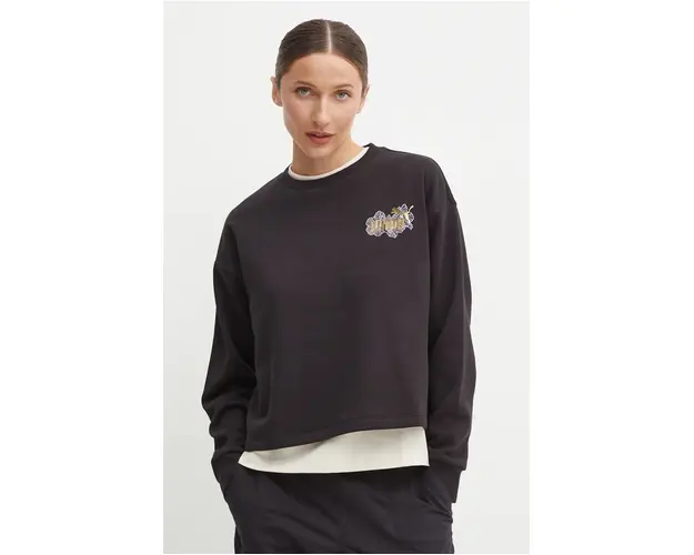 Puma bluza femei, culoarea negru, cu imprimeu, 681693