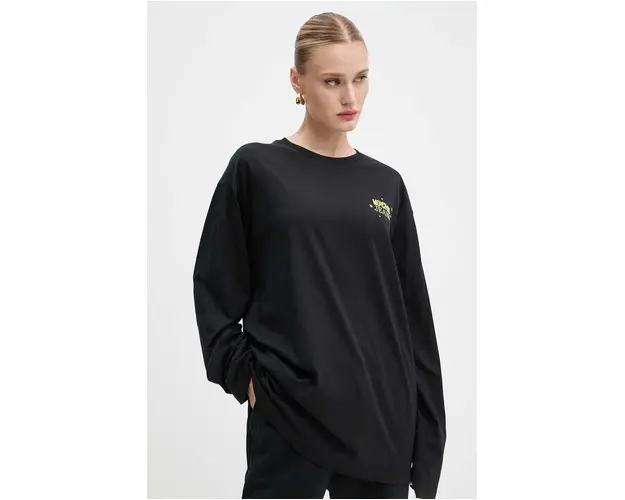 Moschino Jeans longsleeve din bumbac culoarea negru, A1219 8733