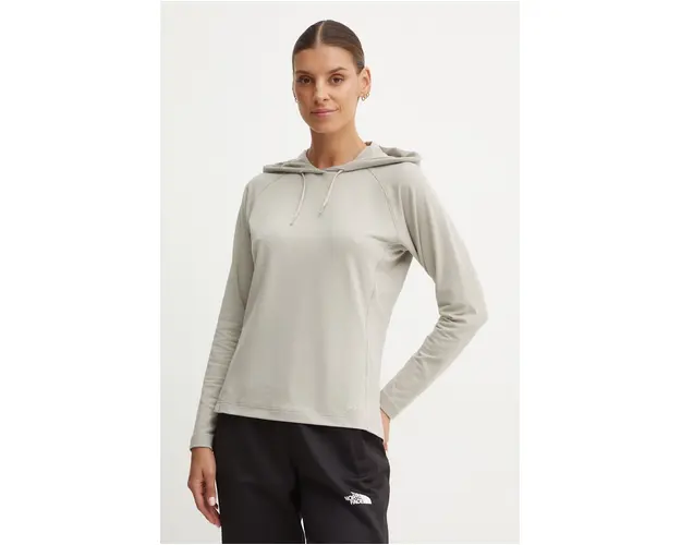 Helly Hansen bluza VERGLAS LIGHT femei, culoarea bej, cu gluga, melanj, 62964