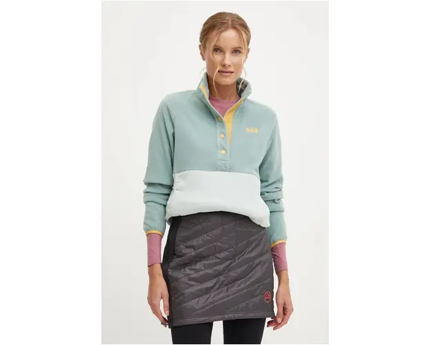 Helly Hansen hanorac Daybreaker Snap culoarea verde, modelator, 49535