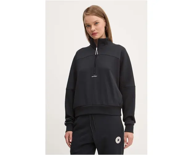 Converse bluza femei, culoarea negru, neted, 10026781-A03