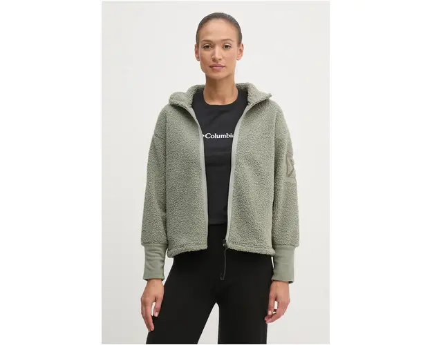 Didriksons bluza MELLA femei, culoarea verde, neted, 505446