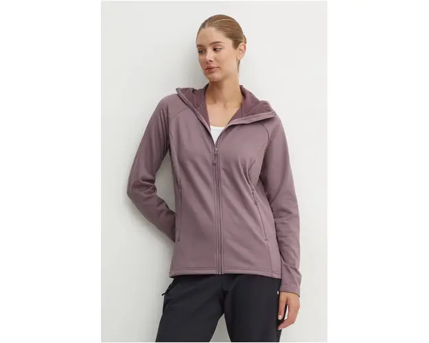 Montane hanorac Protium culoarea violet, cu gluga, neted, FPRHO17