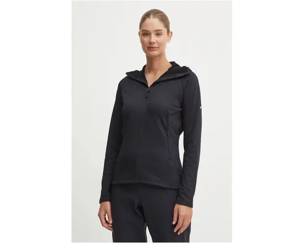 Montane hanorac Protium culoarea negru, cu gluga, neted, FPRHO17