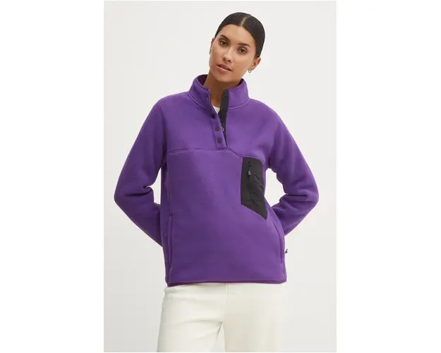Burton bluza femei, culoarea violet, neted, 238601