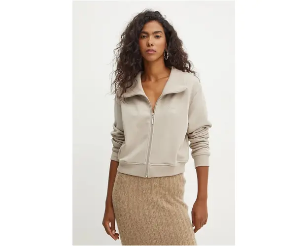 La Mania bluza femei, culoarea bej, neted, RIPPLE