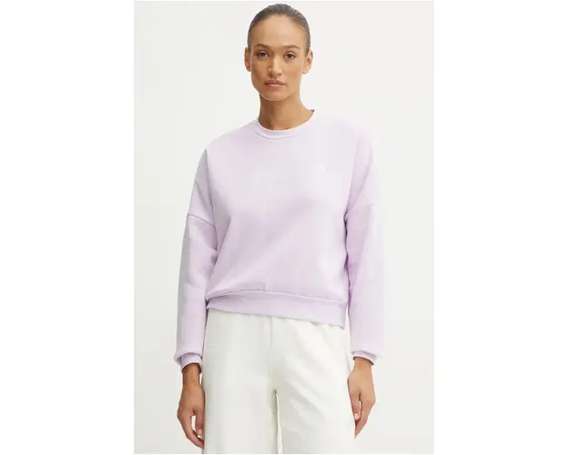 adidas bluza Essentials femei, culoarea violet, neted, JF8827