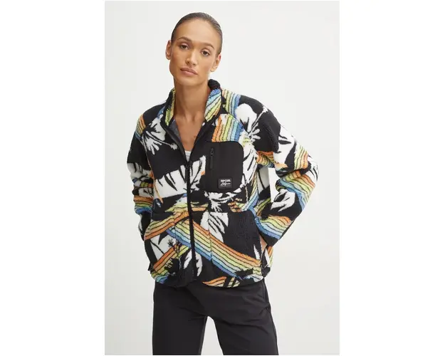 Rip Curl hanorac fleece HIGH TIDE culoarea negru, modelator, 075WFL