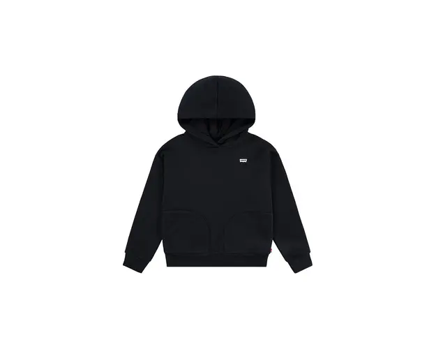 Levi's bluza copii BATWING CHEST HIT HOODIE culoarea negru, cu gluga, neted, 3EL078