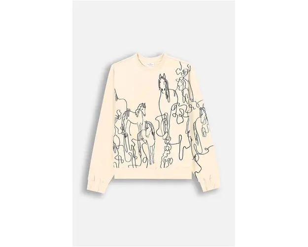 Coccodrillo bluza copii culoarea bej, cu imprimeu, RODEO GIRL JUNIOR