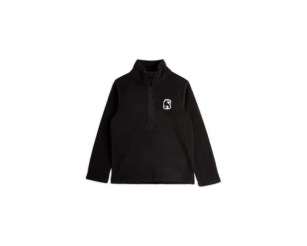 Mini Rodini bluza copii culoarea negru, neted, 1100012199