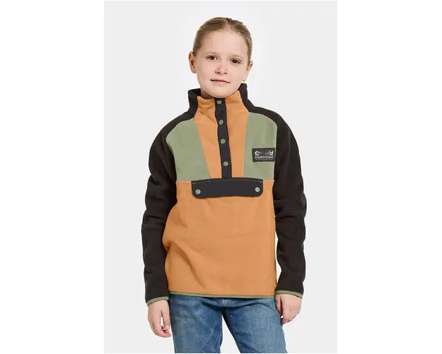Didriksons bluza copii YOKTO K 1/ BTN culoarea bej, neted, 505441