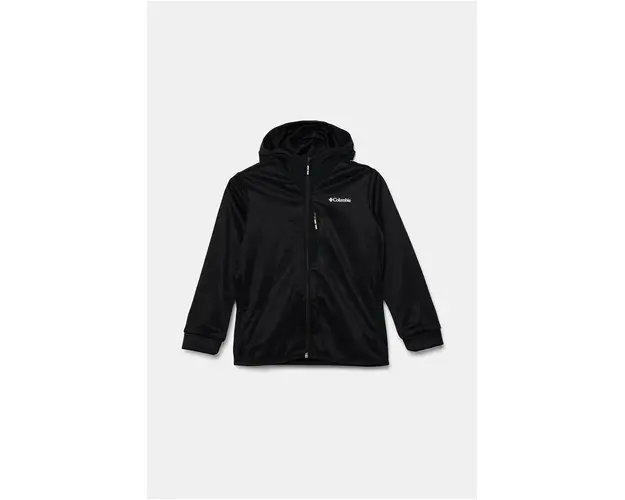 Columbia bluza copii Columbia Tech culoarea negru, cu gluga, neted, 2087491