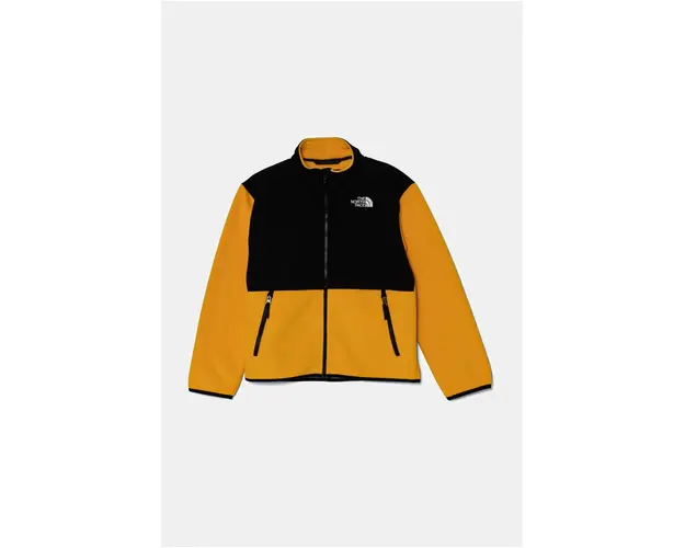 The North Face hanorac polar pentru copii DENALI JACKET culoarea galben, modelator, NF0A88V256P1