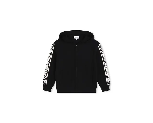 Marc Jacobs bluza copii culoarea negru, cu gluga, cu imprimeu, W60290