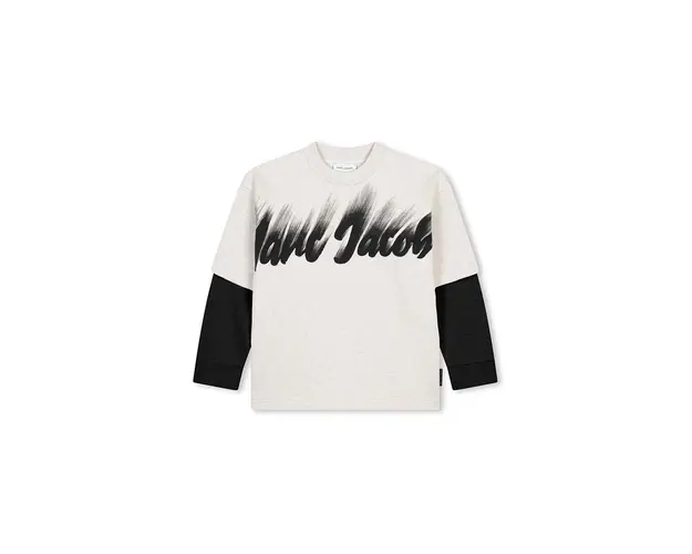 Marc Jacobs hanorac de bumbac pentru copii culoarea bej, cu imprimeu, W60297