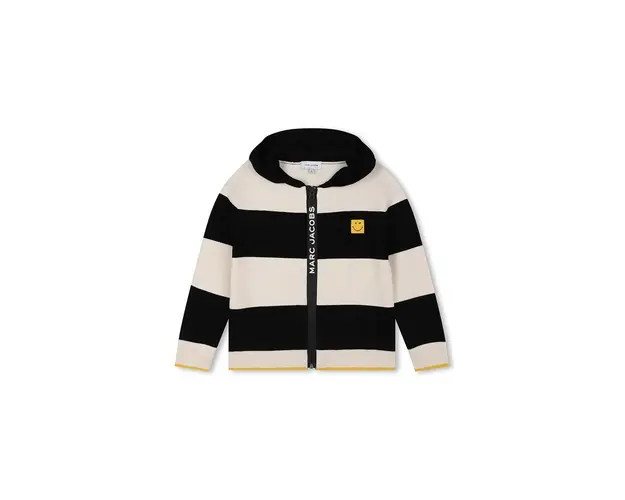 Marc Jacobs bluza copii culoarea negru, cu gluga, modelator, W60304