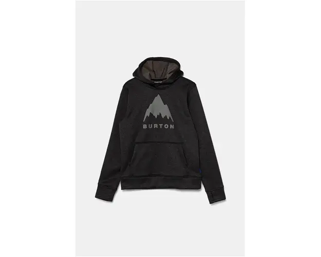 Burton bluza copii OAK culoarea negru, cu gluga, cu imprimeu, 162181