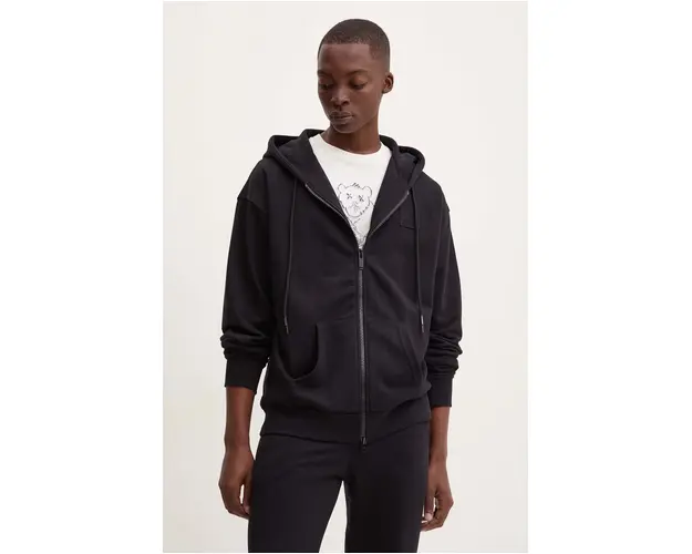 Iceberg bluza barbati, culoarea negru, cu gluga, neted, E066 6317