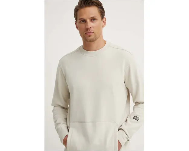 G-Star Raw hanorac de bumbac barbati, culoarea bej, neted, D24680-D562