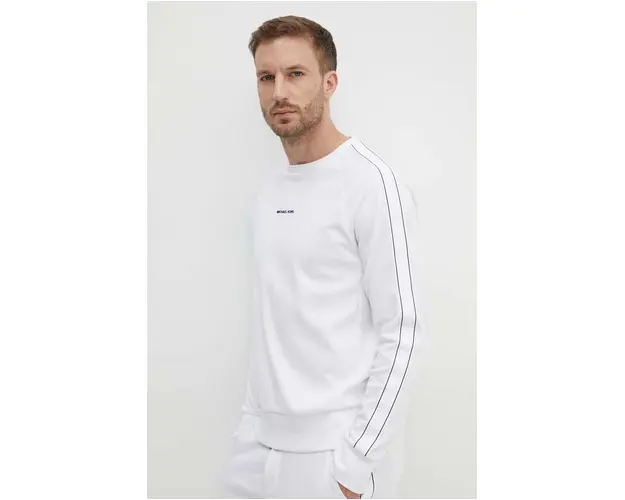 Michael Kors bluza barbati, culoarea alb, cu imprimeu, CT4524C5MF