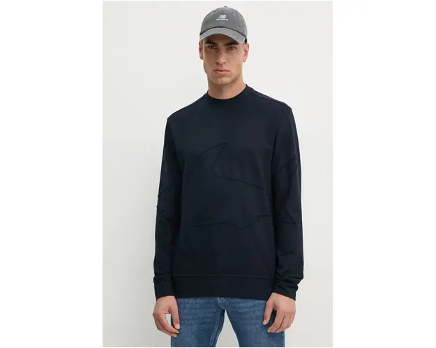 Paul&Shark bluza barbati, culoarea albastru marin, neted, 14311874