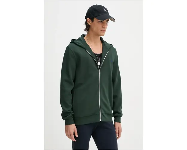 PS Paul Smith bluza barbati, culoarea verde, cu gluga, neted, M2R.098Z.N22194