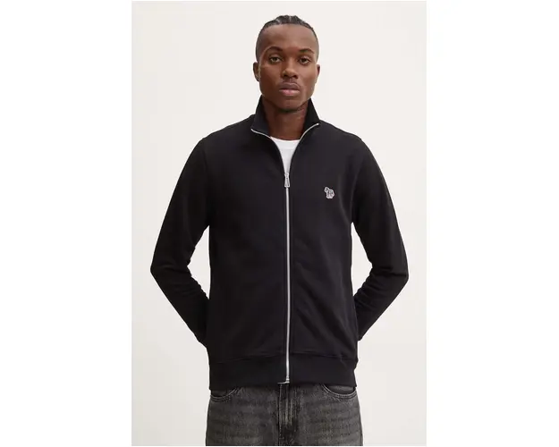 PS Paul Smith hanorac de bumbac barbati, culoarea negru, neted, M2R.136T.KZEBRA