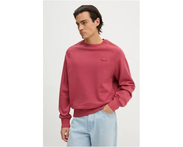 PS Paul Smith hanorac de bumbac barbati, culoarea roz, neted, M2R.958XE.N22126