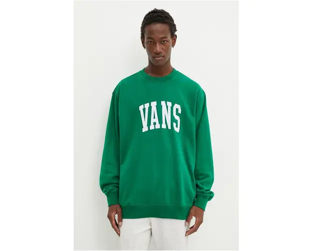 Vans bluza barbati, culoarea verde, cu imprimeu, VN000HP7J5F1
