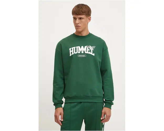 Hummel bluza barbati, culoarea verde, cu imprimeu, 226134