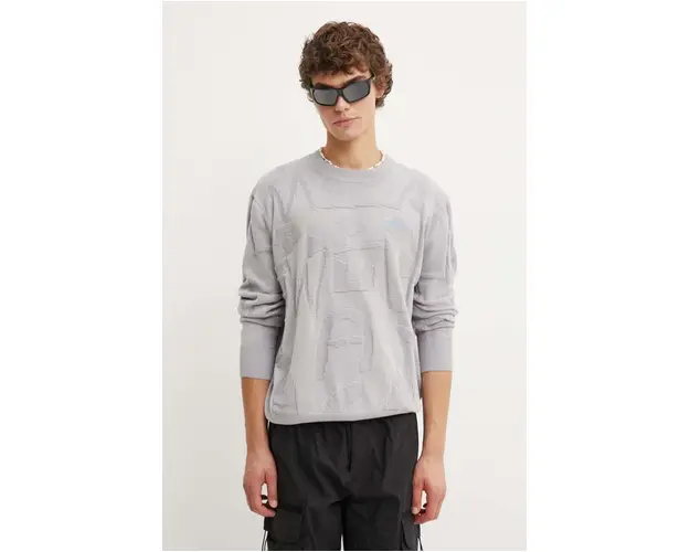 Desigual pulover de bumbac AITOR culoarea gri, light, 24WMJF03